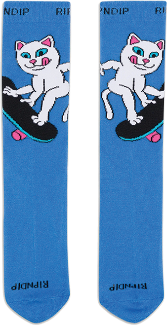 RIP N DIP SKATER NERM CREW SOCK SLATE BLUE