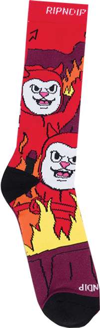 RIP N DIP HEAVEN ON EARTH CREW SOCK RED