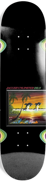 JACUZZI DILO FLIPPER SKATEBOARD DECK-8.5 BLACK