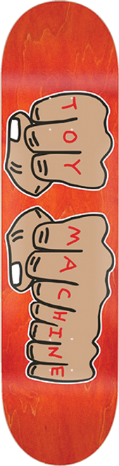 TOY MACHINE FISTS NEW 003 SKATEBOARD DECK-8.5 ASSORTED