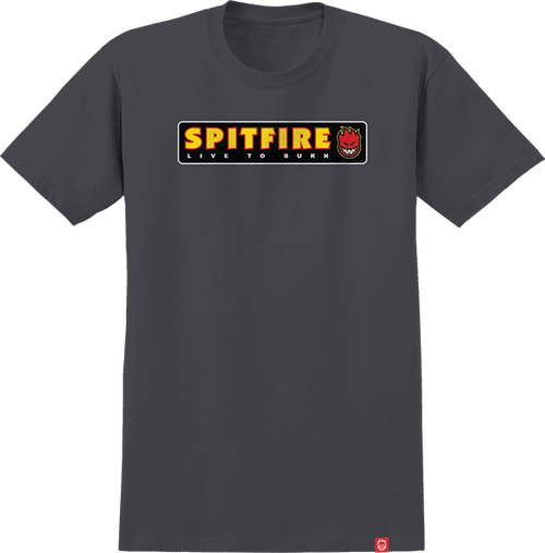 SPITFIRE LTB SS TSHIRT MD-CHARCOAL