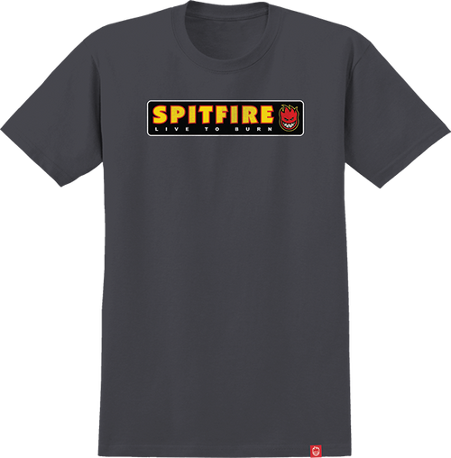 SPITFIRE LTB SS TSHIRT MEDIUM-CHARCOAL