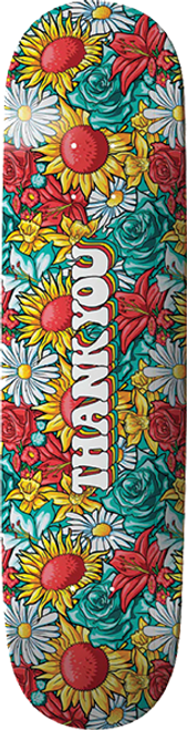 THANK YOU WILDFLOWERS SKATE DECK-8.38