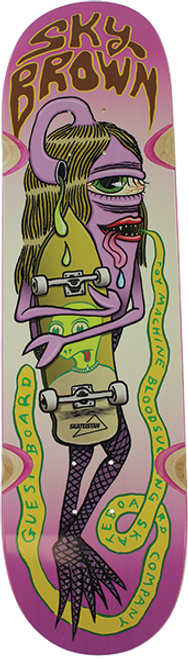 TOY MACHINE SKY BROWN GUEST SKATE DECK-8.25