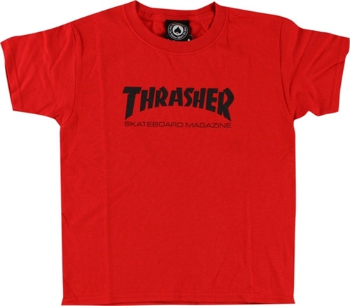 THRASHER MAG LOGO YTH SS SMALL RED