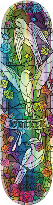 REAL WALKER HOLO CATHEDRAL SKATEBOARD DECK-8.38 RAINBOW FOIL