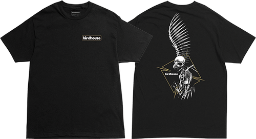 BIRDHOUSE FULL SKULL SS LARGE BLK