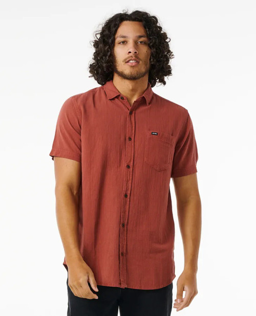 Rip Curl Washed Shortsleeve Woven Terracotta