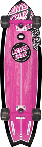 Santa Cruz Pink Shark Skateboard Complete -9.7X33 Cruiser