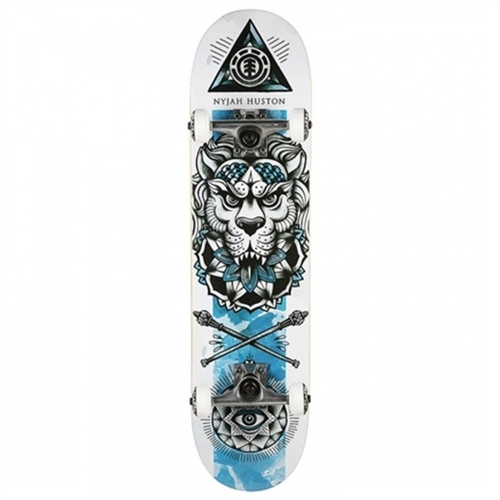 Element Nyjah InBloom Skateboard Complete White Blue