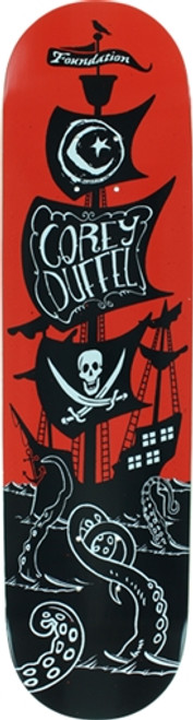 FOUNDATION DUFFEL BLACK SAILS SKATEBOARD DECK-8.12