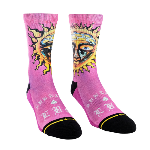 Merge4 Sublime Sun Socks Womens Pink OneSize