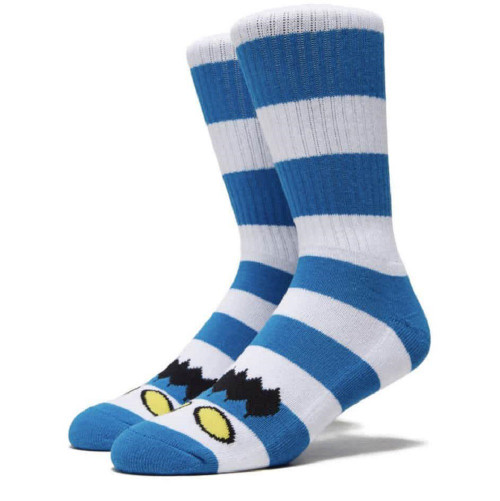 Toy Machine Monster Face Big Stripe Socks Royal White OneSize