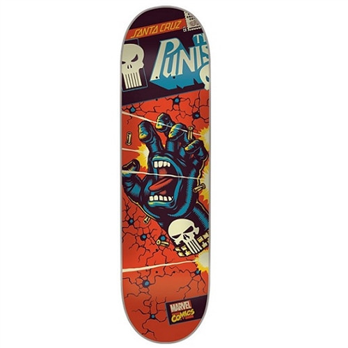 Santa Cruz Marvel Punisher Skateboard Deck Red 8.37