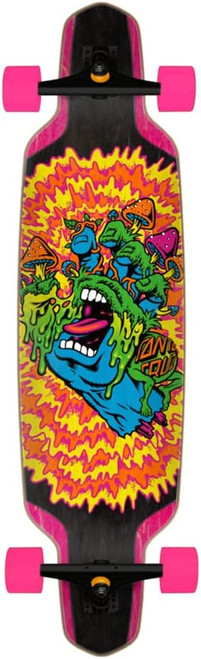 Santa Cruz Toxic Hand Drop Down Skateboard Complete Yellow Orange Blue 9.5 x 37.52