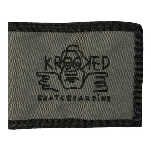 Krooked Arketype Bi Fold Wallet Black 4x5
