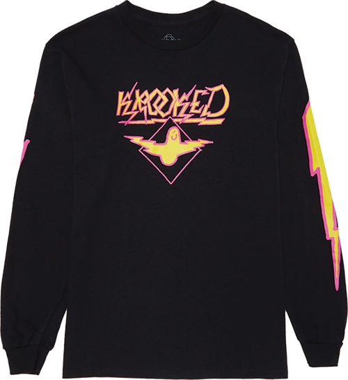 KROOKED BIRD LIGHTENING SLEEVE LONGSLEEVE MEDIUM BLK/MAGENTA/YEL