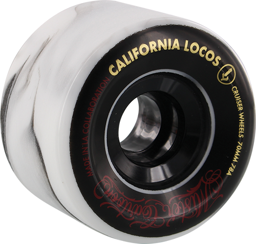 CALIFORNIA LOCOS SWIRL INK 70MM 78A BLACK SWIRL WHEELS SET