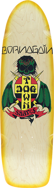 DOGTOWN BORN AGAIN 70'S SKATE DECK-8.37x30 NAT/YEL