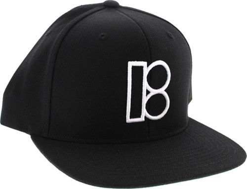 PLAN B OUTLINE B HAT ADJUSTABLE-BLACK W/WHT