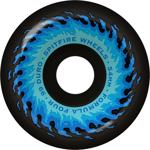 SPITFIRE F4 99a CONICAL OG FIREBALL 54mm BLK/BLUE WHEELS SET
