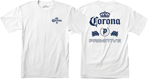 PRIMITIVE CORONA HERITAGE SS TSHIRT SMALL WHITE