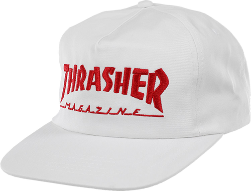 THRASHER MAGAZINE LOGO HAT ADJ-WHITE/RED