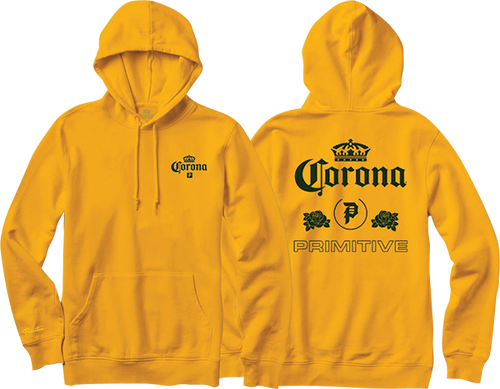 PRIMITIVE CORONA HERITAGE HOODIE SMALL GOLD