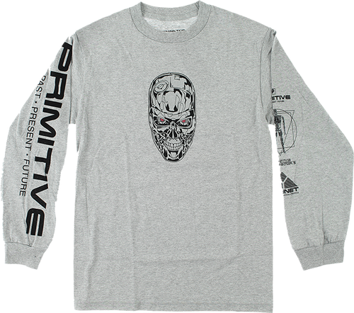 PRIMITIVE SKYNET LS SMALL HTH GRY