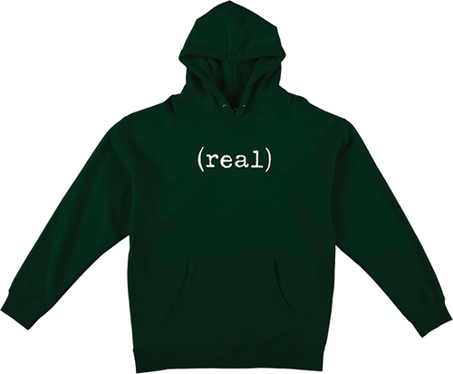 REAL LOWER HOODIE XLARGE DRK.GRN/WHITE