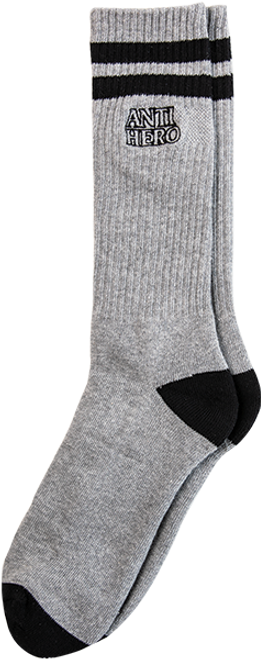 ANTI HERO BLACKHERO OUTLINE CREW SOCK GREY/BLK