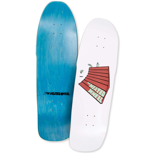 Heated Wheel Slam Time Skate Deck White 9.6