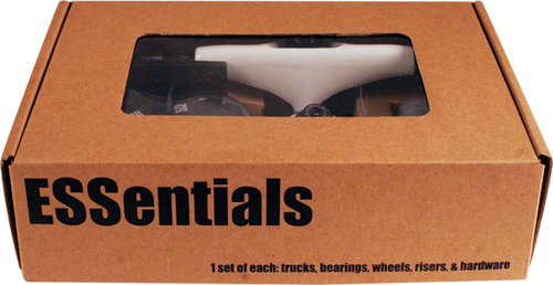 ESSENTIALS COMP PK WHT BLK W BLK 52mm  Skateboard Trucks Set of 2 Trucks