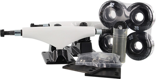 ESSENTIALS COMP PK WHT BLK W BLK 52mm  Skateboard Trucks Set of 2 Trucks