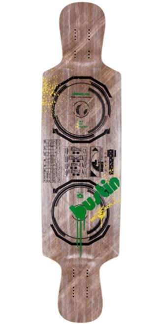 Bustin Boombox 38 Deck with Grip Green Yellow ThermoGlass
