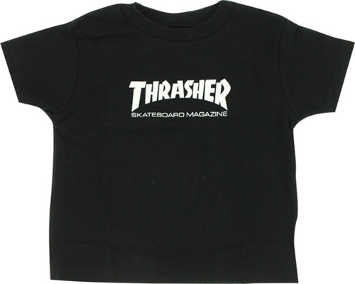 THRASHER MAG LOGO TODDLER SS 4T BLK/WHT