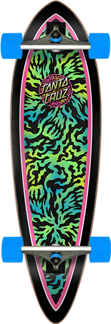 SANTA CRUZ OBSCURE DOT CRUZER PINTAIL SKATEBOARD COMPLETE 9.2X33