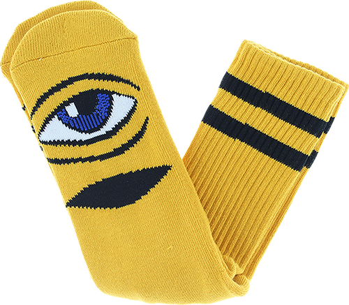 TOY MACHINE SECT EYE HEATHER CREW SOCKS MUSTARD 1pr