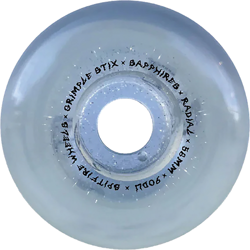 SPITFIRE SAPPHIRE 90DU CRUISER 56MM GRIMPLE DUST CLR/SIL WHEELS SET