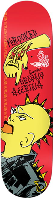 KROOKED GEERING GUEST PUNX SKATEBOARD DECK-8.5 RED TF