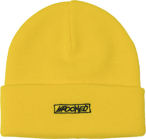 KROOKED MOONSMILE SCRIPT CUFF BEANIE YELLOW/BLACK