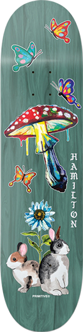PRIMITIVE HAMILTON DREAM NICELY SKATEBOARD DECK-8.38 TEAL