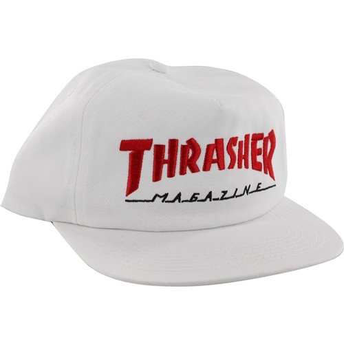 Thrasher Two Tone Mag Logo Hat White Red Snapback