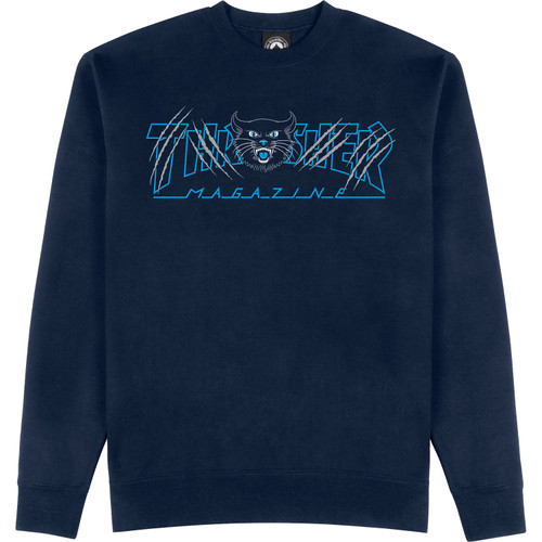 【THRASHER】 BABES CREWNECK - BLACK Thrasher Babes Crew Neck Sweatshirt Black | Boardparadise.com