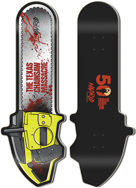 MADRID TCM LTD CHAINSAW 50TH SKATEBOARD DECK-11.25X32.37