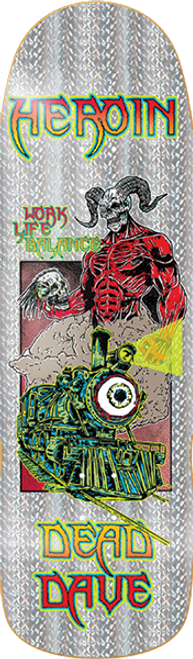 HEROIN DEAD DAVE HELLSCAPE SKATEBOARD DECK-10.1X32