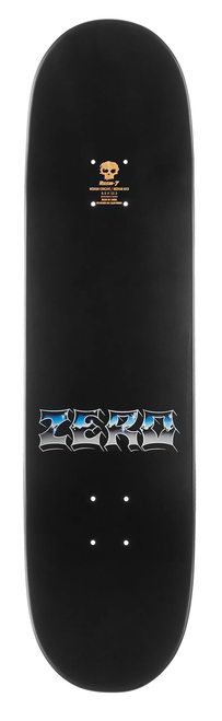 Zero Burman Chrome Skateboard Deck Black Yellow 8.5