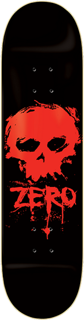 ZERO BLOOD SKULL SKATE DECK-8.0 BLK/RED