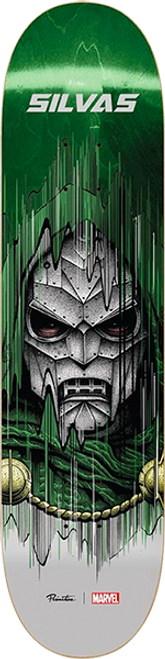 PRIMITIVE SILVAS DOCTOR DOOM SKATEBOARD DECK-8.25 GREEN