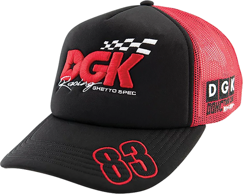 DGK SAKURA TRUCKER MESH ADJ-BLACK/RED